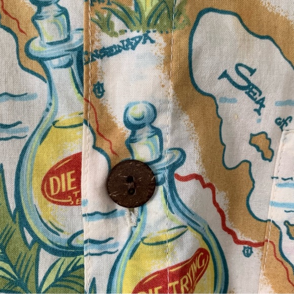 Die Trying Baja Mex Tropical design short sleeve Men’s button down size Large - Picture 3 of 9